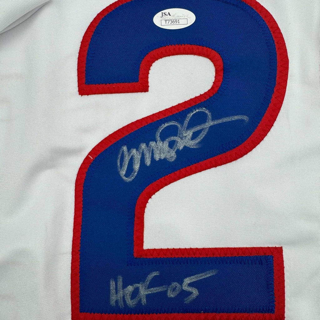 Autographed/Signed Ryne Sandberg HOF 05 Chicago White Stat Jersey JSA ...