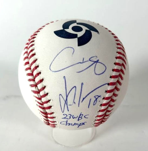 Ohtani and Yamamoto Autographed "23 WBC Champs" Baseball LE-25 Fanatics/MLB COA