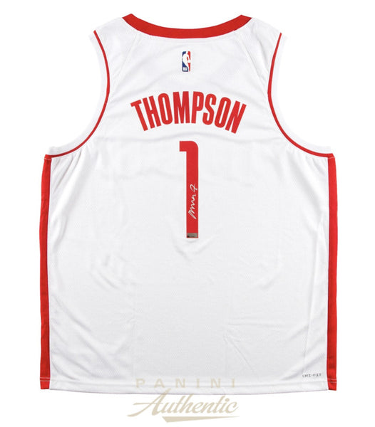 Amen Thompson Autographed Houston Rockets White Swingman Jersey Panini
