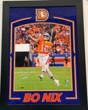 Bo Nix Autographed 16x20 Photo With Deluxe Frame - Denver Broncos BAS COA