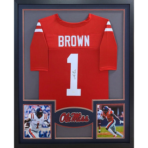 A.J. Brown Autographed Signed Framed Ole Miss Rebels Jersey JSA