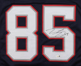 Hunter Henry Signed New England Patriots Jersey (JSA) Ex-Arkansas Razorback T.E.