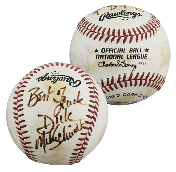 Phillies Mike Schmidt "Best Of Luck" Signed Feeney ONL Baseball BAS #BU64197