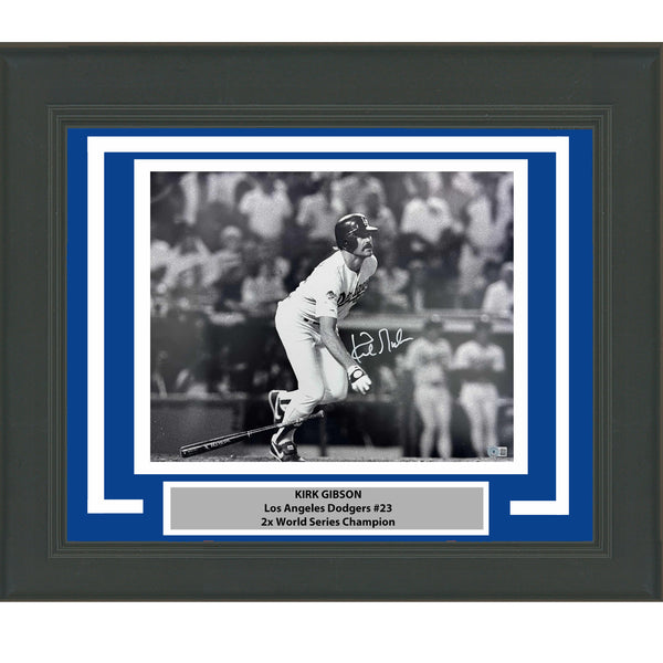 Framed Autographed/Signed Kirk Gibson 1988 WS Walk Off HR 16x20 Photo BAS COA