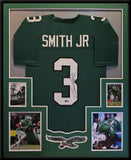 FRAMED PHILADELPHIA EAGLES NOLAN SMITH JR AUTOGRAPHED SIGNED JERSEY BECKETT HOLO