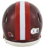 Browns Nick Chubb Authentic Signed Flash Speed Mini Helmet BAS Witnessed