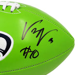 UCHENNA NWOSU AUTOGRAPHED SEATTLE SEAHAWKS GREEN LOGO FOOTBALL MCS HOLO 211035