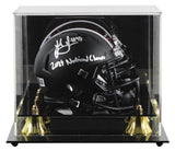 OSU Jack Sawyer "2024 Nat'l Champs" Signed Black Speed Mini Helmet W/ Case BAS W
