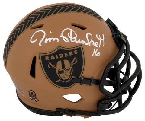 Jim Plunkett Signed Raiders SALUTE 2023 Riddell Speed Mini Helmet (SCHWARTZ COA)