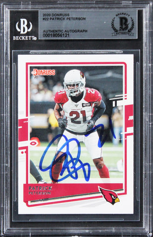 Cardinals Patrick Peterson Authentic Signed 2020 Donruss #22 Card BAS Slabbed 2