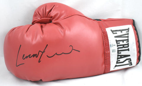 Lennox Lewis Autographed Red Everlast Boxing Glove *Left - Beckett W Hologram