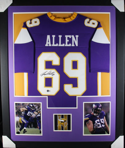 JARED ALLEN (Vikings purple TOWER) Signed Autographed Framed Jersey Beckett