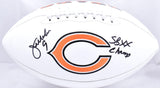 Jim McMahon Autographed Chicago Bears Logo Football w/SB Champ - Beckett W Holo