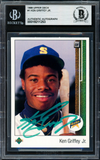 Ken Griffey Jr. Signed 1989 Upper Deck RC 1 Seattle Mariners Beckett