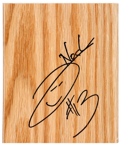 Joakim Noah (CHICAGO BULLS) Signed 5x6 Floor Piece - (SCHWARTZ COA)