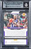 Lakers Shaquille O'Neal Signed 2020 Panini Prizm Purple Wave #207 Card BAS Slab