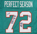 Perfect Season 1972 Signed Miami Custom Teal Jersey with 14 Signatures