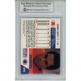 Dennis Smith Autographed Denver Broncos 1991 Pro Set Card Slab Beckett 56139