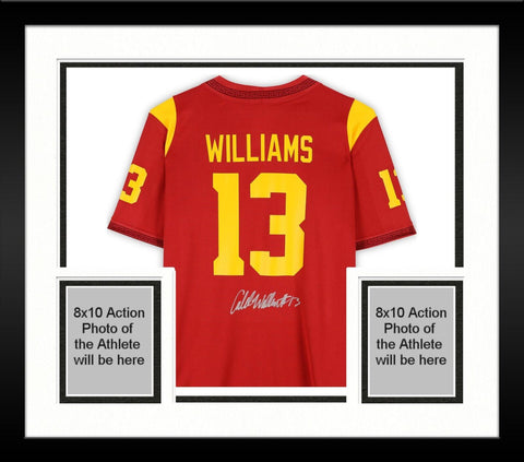 Framed Caleb Williams USC Trojans Autographed Red Nike Limited Jersey