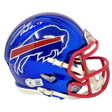 Josh Allen Buffalo Bills Signed Riddell Flash Mini Helmet Beckett BAS