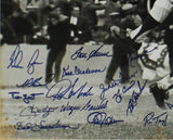 Multi-Signed 1969 New York Mets Framed B&W MLB Photo- N Ryan, T Seaver, Y. Berra