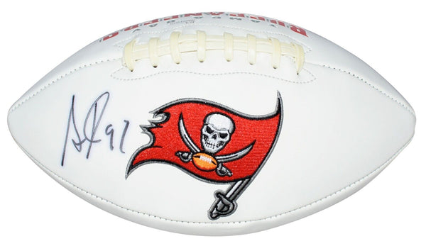 SIMEON RICE AUTOGRAPHED TAMPA BAY BUCCANEERS WHITE LOGO FOOTBALL JSA