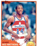 Wes Matthews Signed Washington Bullets Jersey (PSA) 2xNBA Champion 1987 & 1988
