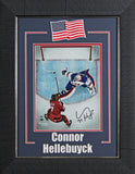 Connor Hellebuyck Authentic Signed 8x10 Framed Vertical Team USA Photo Fanatics