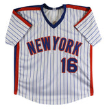 Doc Gooden Authentic Signed White Pinstripe Pro Style Jersey JSA Witness
