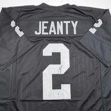 Autographed/Signed Ashton Jeanty Las Vegas Oakland Black Jersey Beckett COA