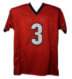 Roquan Smith Autographed/Signed Georgia Bulldogs Red XL Jersey BAS 22662