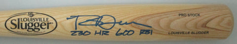 Brewers ROB DEER Signed Blonde Louisville Slugger Bat AUTO - JSA