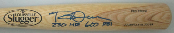 Brewers ROB DEER Signed Blonde Louisville Slugger Bat AUTO - JSA
