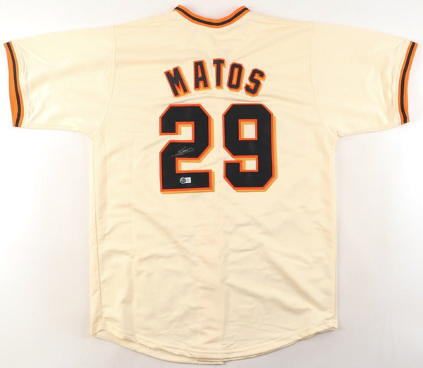 Luis Matos Signed San Francisco Giants Jersey (Beckett) San Fran Center Fielder