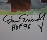 Dan Dierdorf Autographed Arizona Cardinals Hall Of Fame LE 24x36 Print JSA 36634