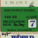 Dwight Gooden, Darryl Strawberry +21 Signed Mets 1986 World Series Mega Ticket