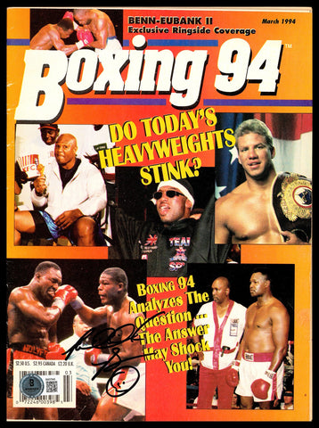 Riddick Bowe Autographed Signed Magazine Beckett BAS QR #BM37845