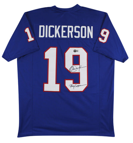 SMU Eric Dickerson Pony Express Authentic Signed Blue Jersey BAS Witnessed