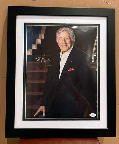 Tony Bennett Autographed 11x14 Photo Framed JSA COA