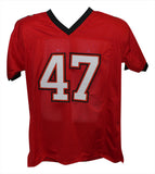 John Lynch Autographed/Signed Pro Style Red XL Jersey BAS 31557