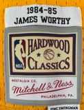James Worthy Autographed/Inscribed "Big Game" M&N Swingman Jersey Fanatics COA