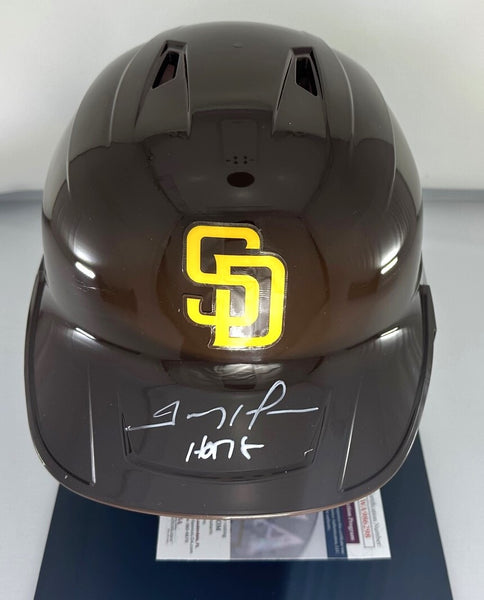 Padres TREVOR HOFFMAN Signed Full Size Rawlings Baseball Rep Helmet AUTO - JSA