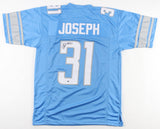 Kerby Joseph Signed Detroit Lions Jersey (OKAuthentics) 2022 3rd Round Pick D.B.