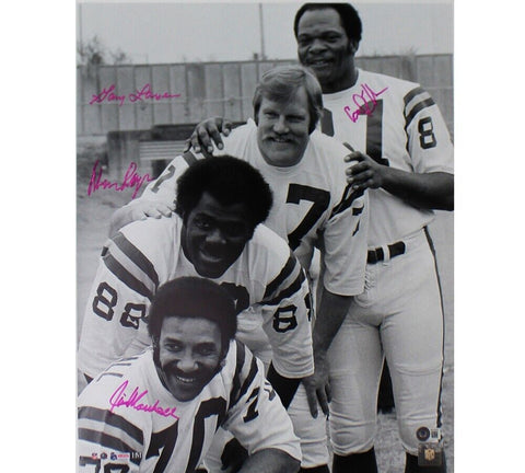 Purple People Eaters Signed Minnesota Vikings Unframed 16x20 Black & White Photo