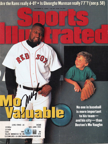 Mo Vaughn Signed Boston Red Sox Sports Illustrated Mo Valuable 10/2/95 Beckett