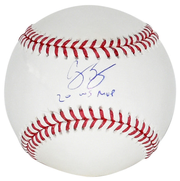 COREY SEAGER SIGNED DODGERS OFFICIAL RAWLINGS MLB BASEBALL W/ 20 WS MVP