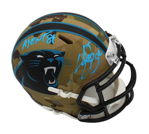 Steve Smith Sr. Signed Carolina Panthers Speed Camo NFL Mini Helmet -Agent 89