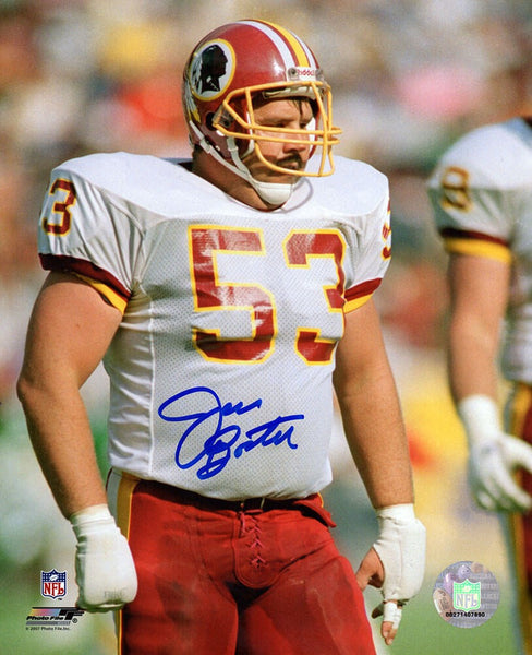 Jeff Bostic Signed Washington Football Team White Jersey 8x10 Photo - (SS COA)