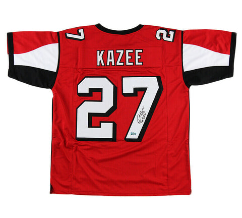 Damontae Kazee Signed Atlanta Custom Red Jersey