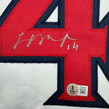 Framed Autographed/Signed Logan O'Hoppe 35x39 Los Angeles White Jersey COA